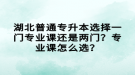 湖北普通專升本選擇一門專業(yè)課還是兩門？專業(yè)課怎么選？