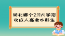 湖北哪個211大學(xué)招收成人高考本科生？