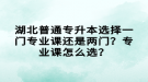 湖北普通專升本選擇一門專業(yè)課還是兩門？專業(yè)課怎么選？