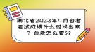 湖北省2023年4月自考考試成績(jī)什么時(shí)候出來？自考怎么查分？