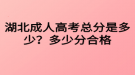 湖北成人高考總分是多少？多少分合格