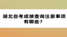 湖北自考成績(jī)查詢注意事項(xiàng)有哪些？