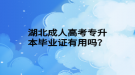 湖北成人高考專升本畢業(yè)證有用嗎？