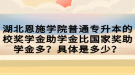 湖北恩施學院普通專升本的校獎學金助學金比國家獎助學金多？具體是多少？