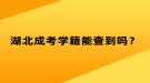 湖北成考學(xué)籍能查到嗎？