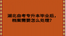 湖北自考專升本畢業(yè)后，檔案需要怎么處理？