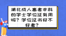 湖北成人高考本科的學士學位證有用嗎？學位證書好不好考?
