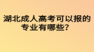 湖北成人高考可以報的專業(yè)有哪些？