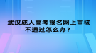 武漢成人高考報名網上審核不通過怎么辦？