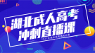 2021年湖北成考沖刺直播課，成考通關(guān)必看！
