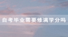 申請(qǐng)湖北開(kāi)放職業(yè)學(xué)院自考畢業(yè)需要修滿(mǎn)學(xué)分嗎？