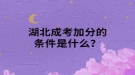 湖北成考加分的條件是什么？