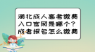 湖北成人高考繳費入口官網(wǎng)是哪個？成考報名怎么繳費？