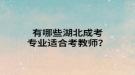 有哪些湖北成考專業(yè)適合考教師？