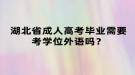 湖北省成人高考畢業(yè)需要考學(xué)位外語嗎？