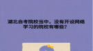 湖北自考院校當(dāng)中，沒(méi)有開設(shè)網(wǎng)絡(luò)學(xué)習(xí)的院校有哪些？