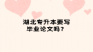 湖北專升本要寫畢業(yè)論文嗎？