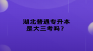 湖北普通專升本是大三考嗎？