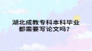 湖北成教?？票究飘厴I(yè)都需要寫論文嗎？