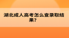 湖北成人高考怎么查錄取結(jié)果？