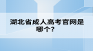 湖北省成人高考官網是哪個？