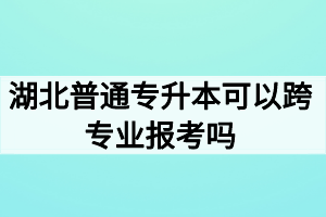 湖北普通專升本可以跨專業(yè)報(bào)考嗎？