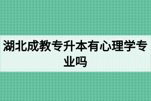 湖北成教專升本有心理學(xué)專業(yè)嗎？