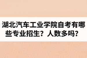 湖北汽車工業(yè)學(xué)院自學(xué)考試有哪些專業(yè)招生？招生人數(shù)多嗎？