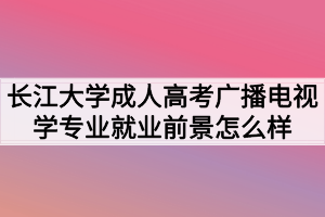 長江大學成人高考廣播電視學專業(yè)就業(yè)前景怎么樣