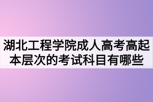 湖北工程學院成人高考高起本層次的考試科目有哪些？