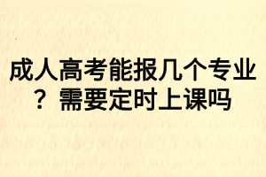 成人高考能報(bào)幾個(gè)專業(yè)？需要定時(shí)上課嗎