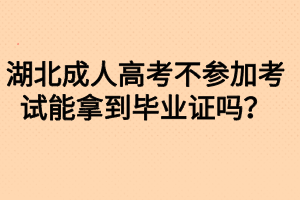 湖北成人高考不參加考試能拿到畢業(yè)證嗎？