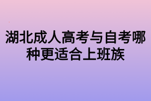 湖北成人高考與自考哪種更適合上班族