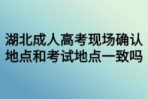 湖北成人高考現(xiàn)場確認地點和考試地點一致嗎？