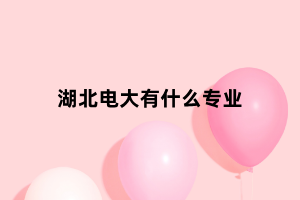湖北電大有什么專業(yè)
