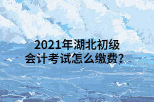 2021年湖北初級會計考試怎么繳費？