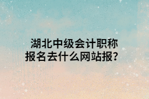 湖北中級會計職稱報名去什么網(wǎng)站報？